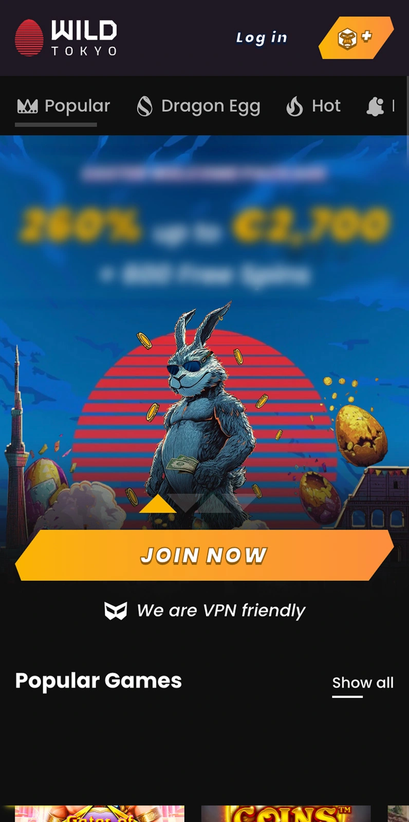 Wild-Tokyo - Best Neosurf Online Casino 2026